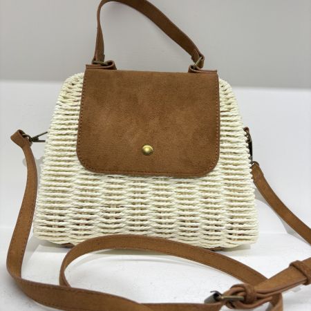 Pochette in paglia donna chiusura clic clac